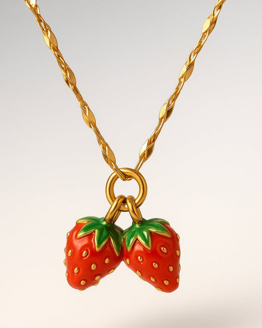 Collier Fraise – Acier inoxydable