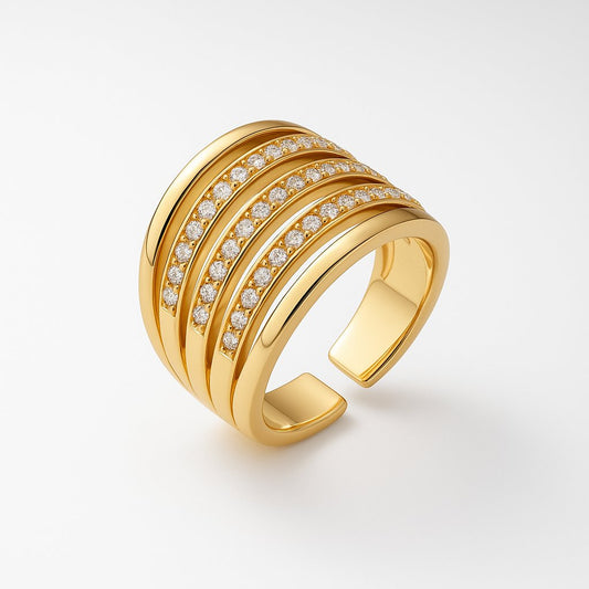 Bague Ouverte Élégante – Acier Inoxydable