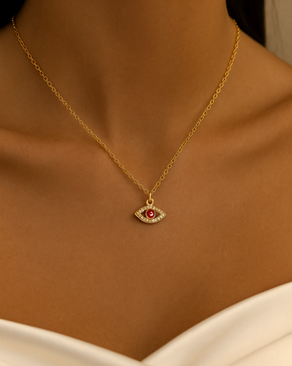 Collier Pendentif Œil – Acier Inoxydable