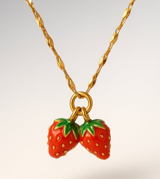 Collier Fraise – Acier inoxydable